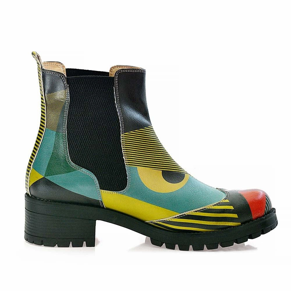 Cowboy Boots With Formal Dresses Pattern Short Boots LAS101