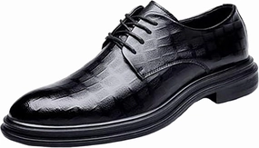 High Heel Platform Boots Mens Extra Wide Business Casual Shoes Men's Elevated Business Attire Casual Shoes British Pointed Solid Leather Shoes Men's Dress Shoes Slip On Loafers