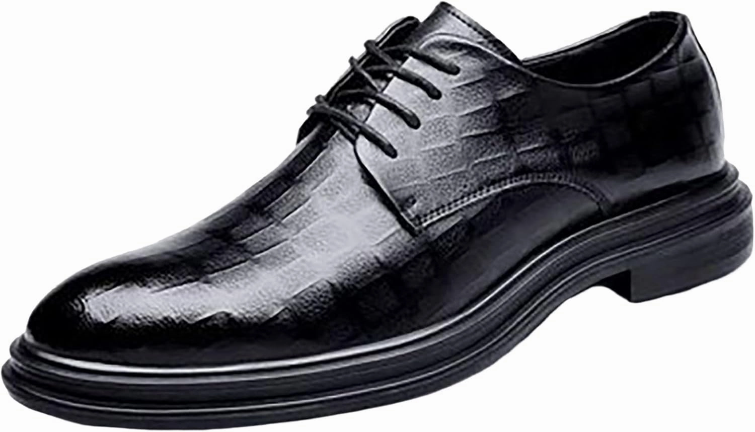 Mens Extra Wide Business Casual Shoes Men's Elevated Business Attire Casual Shoes British Pointed Solid Leather Shoes Men's Dress Shoes Slip On Loafers Military Steel Toe Boots