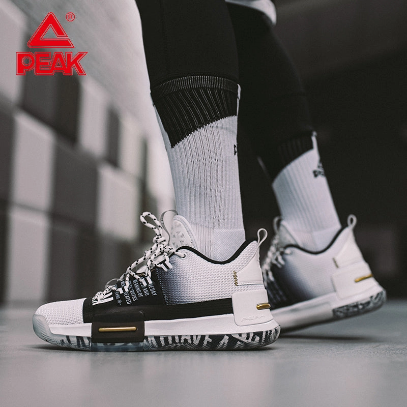 PEAK TAICHI FLASH Lou Williams Limited Edition Men Pro Non-slip Wearable Sneakers Lightweight Mesh Breathable Basketball Shoes for Men Practical series E01455A High Top Youth Basketball Shoes