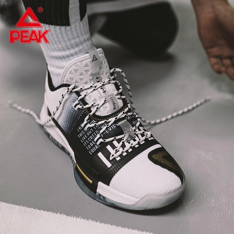 PEAK TAICHI FLASH Lou Williams Limited Edition Men Pro Non-slip Wearable Sneakers Lightweight Mesh Breathable Basketball Shoes for Men Practical series E01455A Flat Sole Basketball Shoes