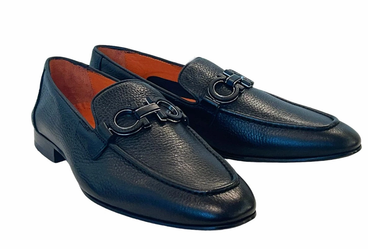 Slip On Janoski Pelle Pebbled Leather Loafer Black