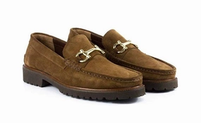 Pelle Suede "Newport" Loafer Brown Supportive Slip