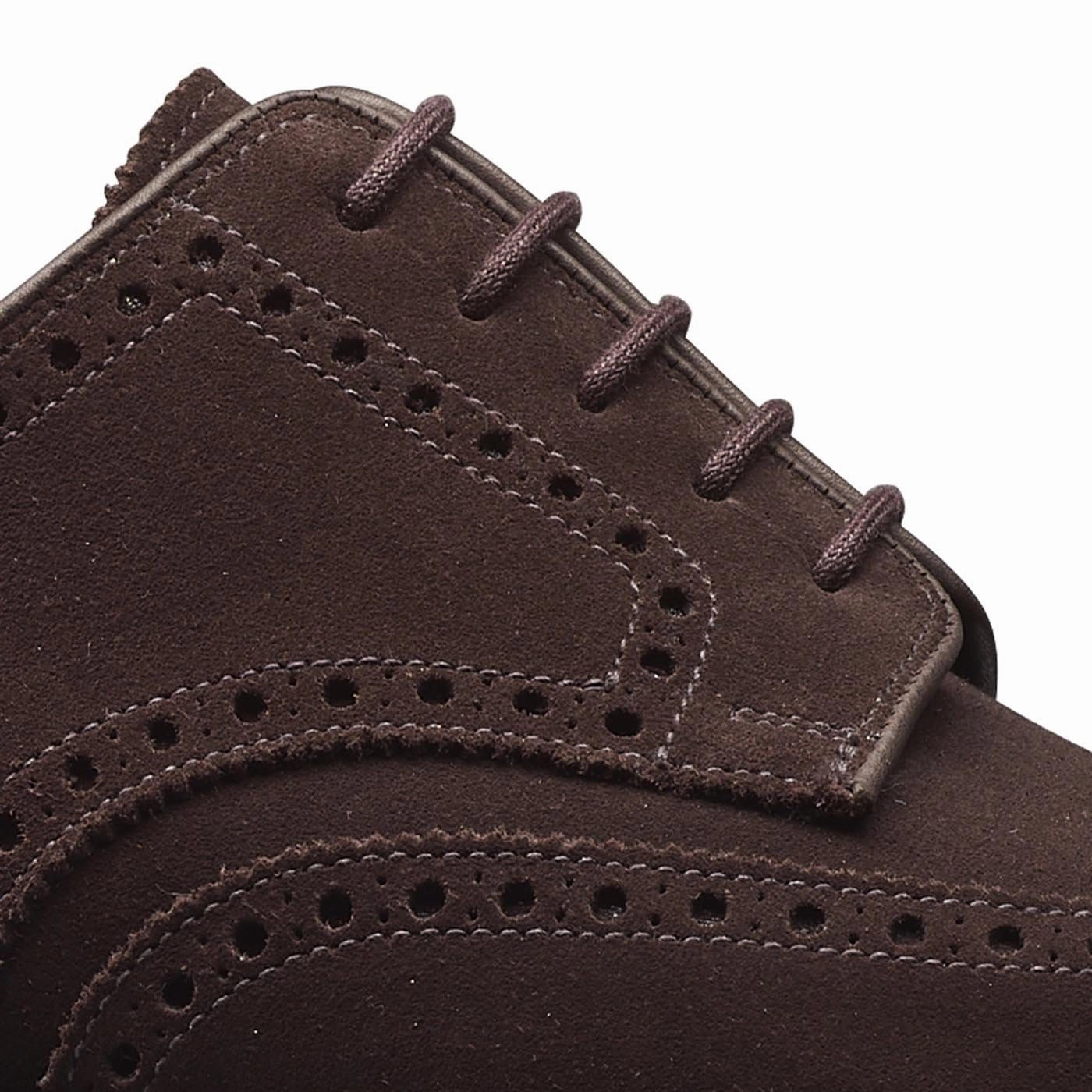 Summer Derby Shoes Pembroke Dark Brown Suede
