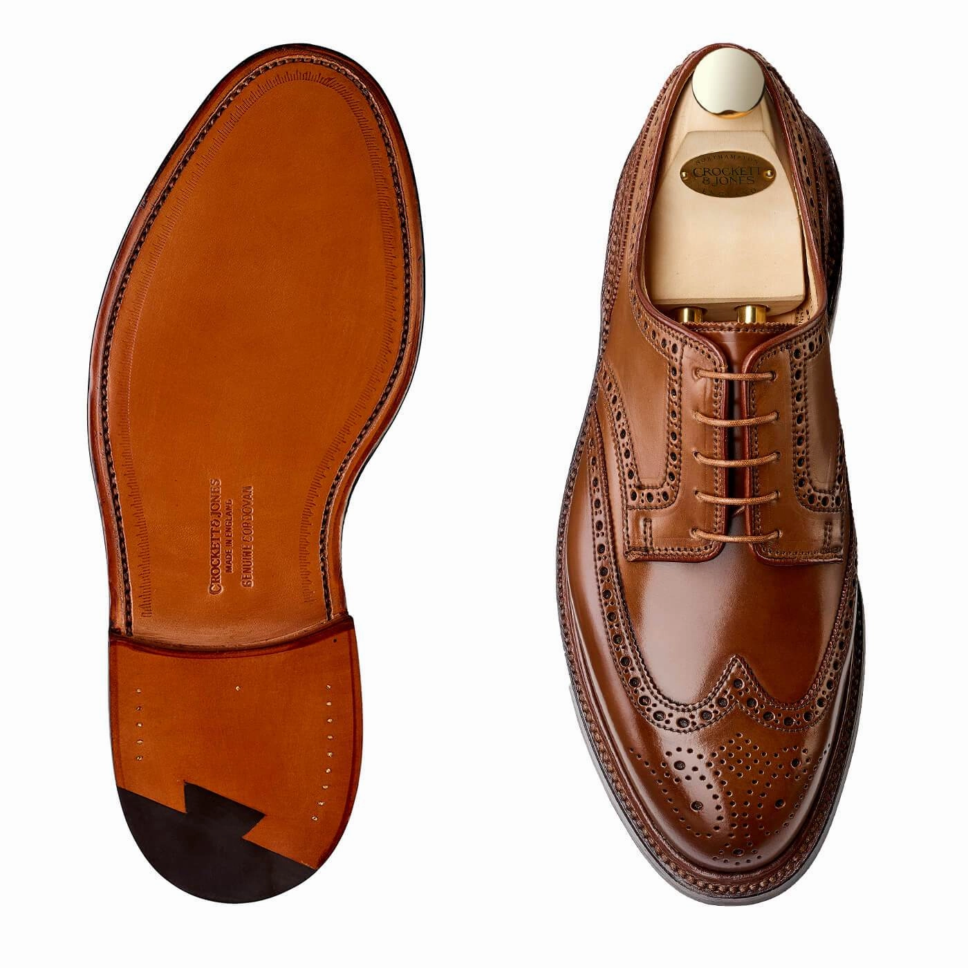 Square Toe Derby Shoes Pembroke Whisky Cordovan