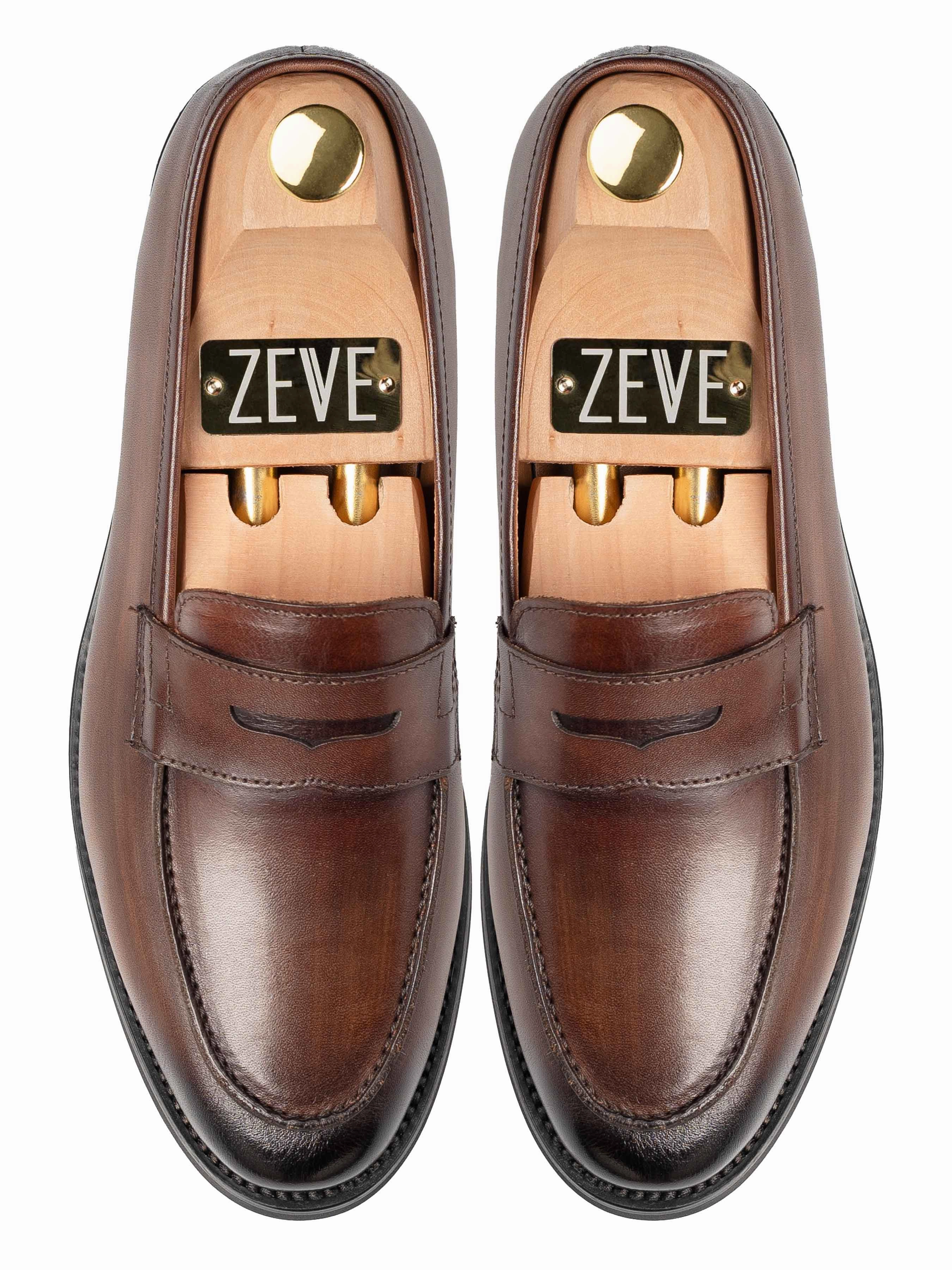 Penny Loafer - Dark Brown (Hand Painted Patina) Venetian Loafers