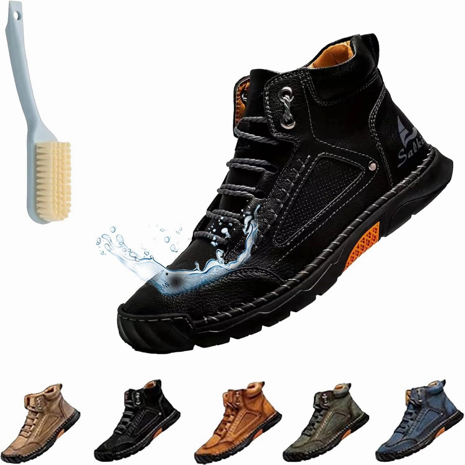 Sawbehind Mens Boots, Waterproof Sawbehind Men'S Comfortable Handmade Leather Boots, Saw Behind Mens Spacious Toe Shoes Raptor Boots