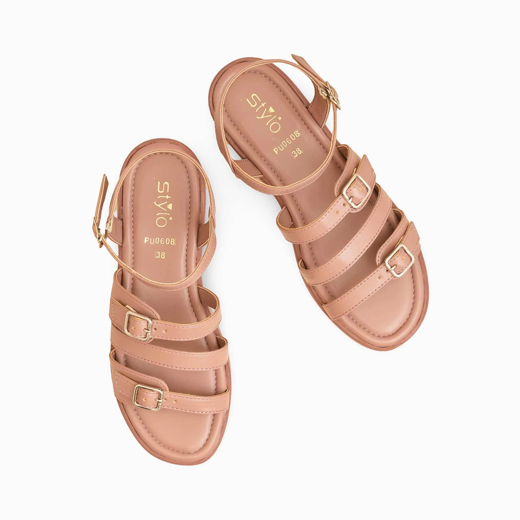 Soda Sandals Pink Formal Sandal For Ladies PU0608