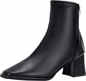 Boots For Calves Platform Boots Ankle Boots for Women Dressy Fashion Square Toe Women Artificial Leather Block Heel Short Boots Comfy