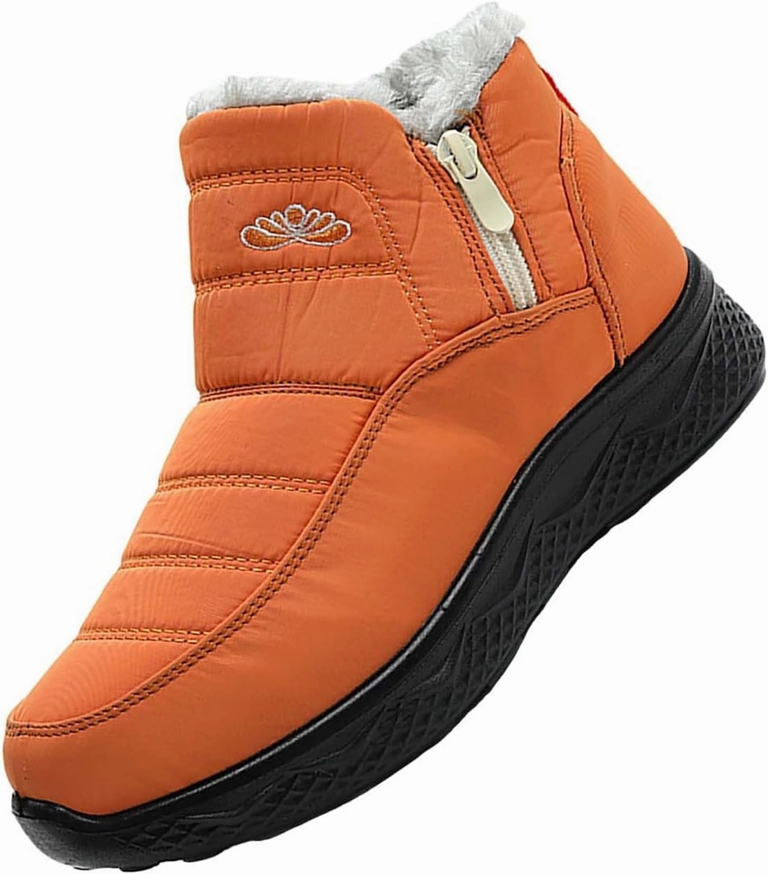 Cucos Boots Plush Lined Winter Boots for Women Non Slip Ankle Boots for Women Low Heel Snow Boots Hiking Boots