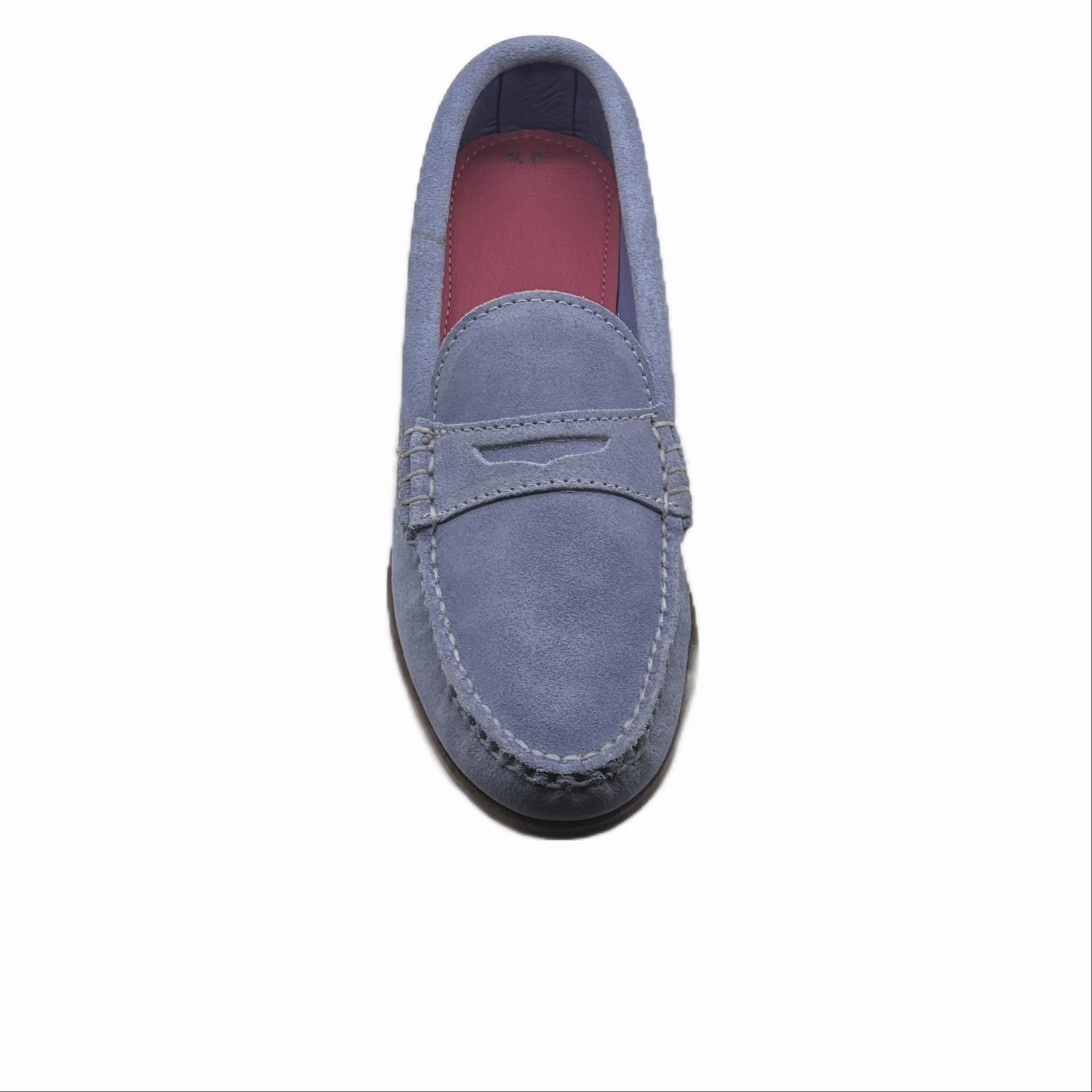 Italian Casual Loafers KKB Penny Loafer: Light Blue Pastel Suede