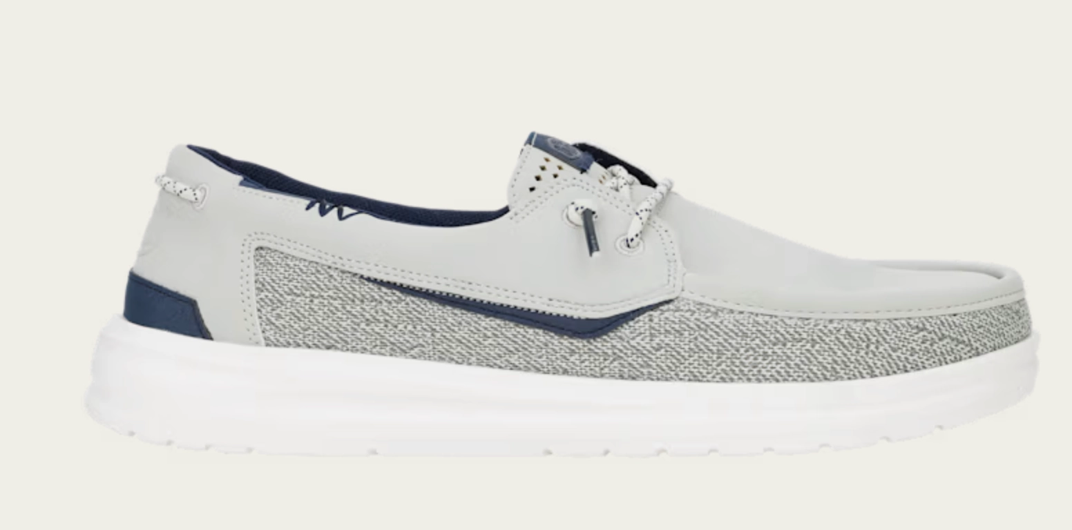 HEY DUDE Welsh Grip Classic Mesh Shoes Gold Glitter Oxfords