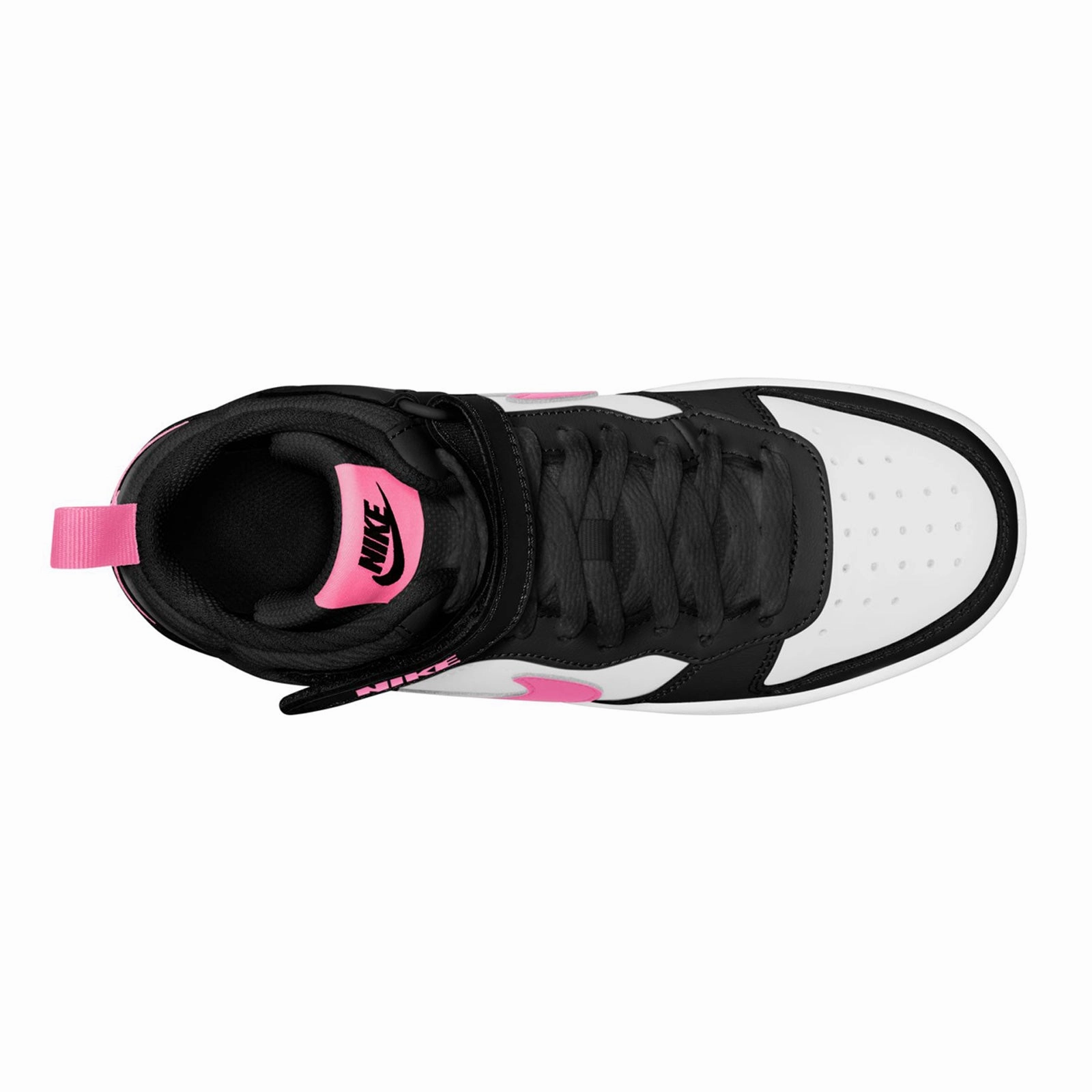Model Wearing Climbing Shoes Girl's Nike, Court Borough Mid 2 Sneaker - Big Kid
