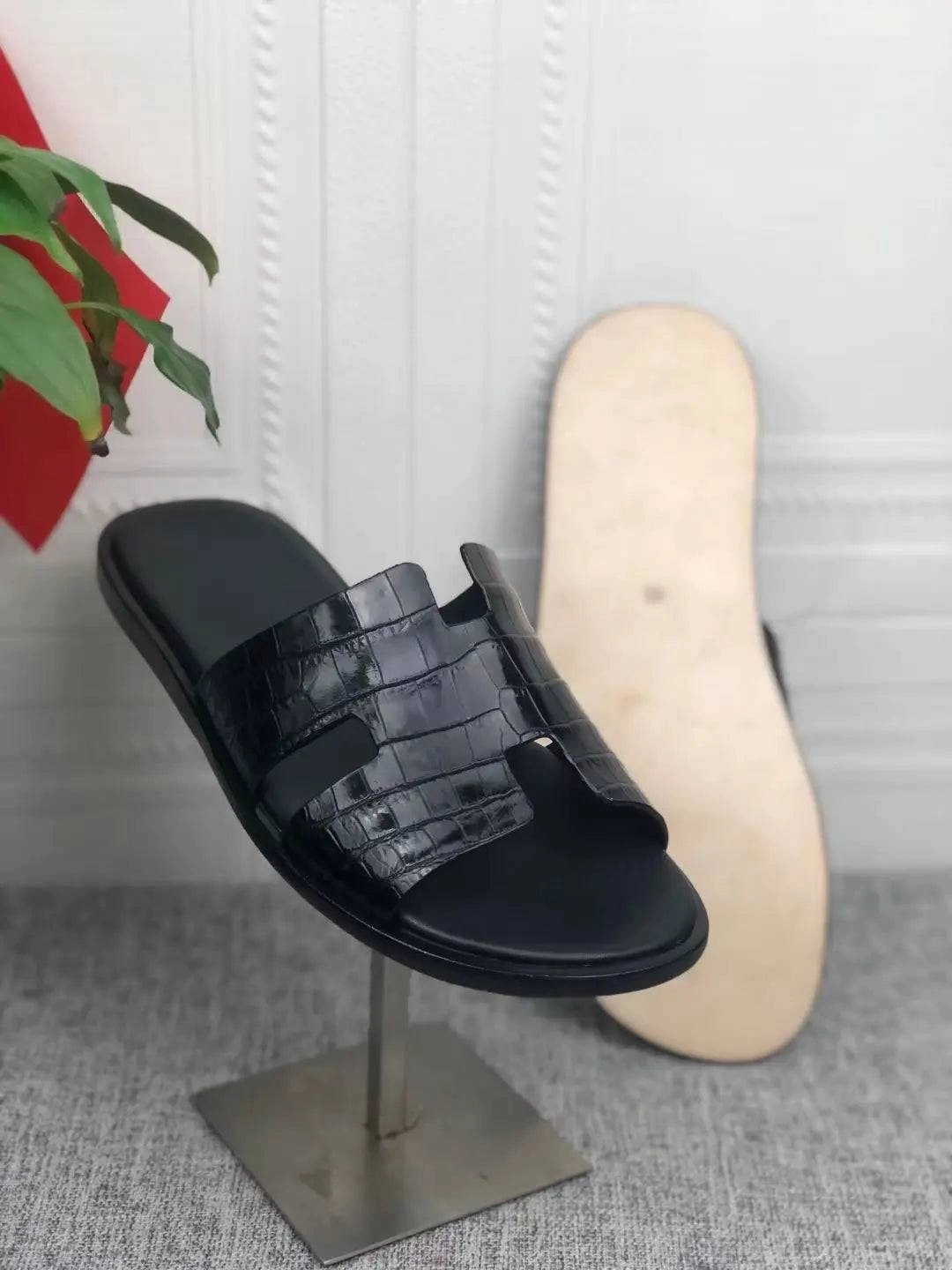 Ballet Slippers Gel Preorder Genuine Crocodile Belly Leather Mens Slipper