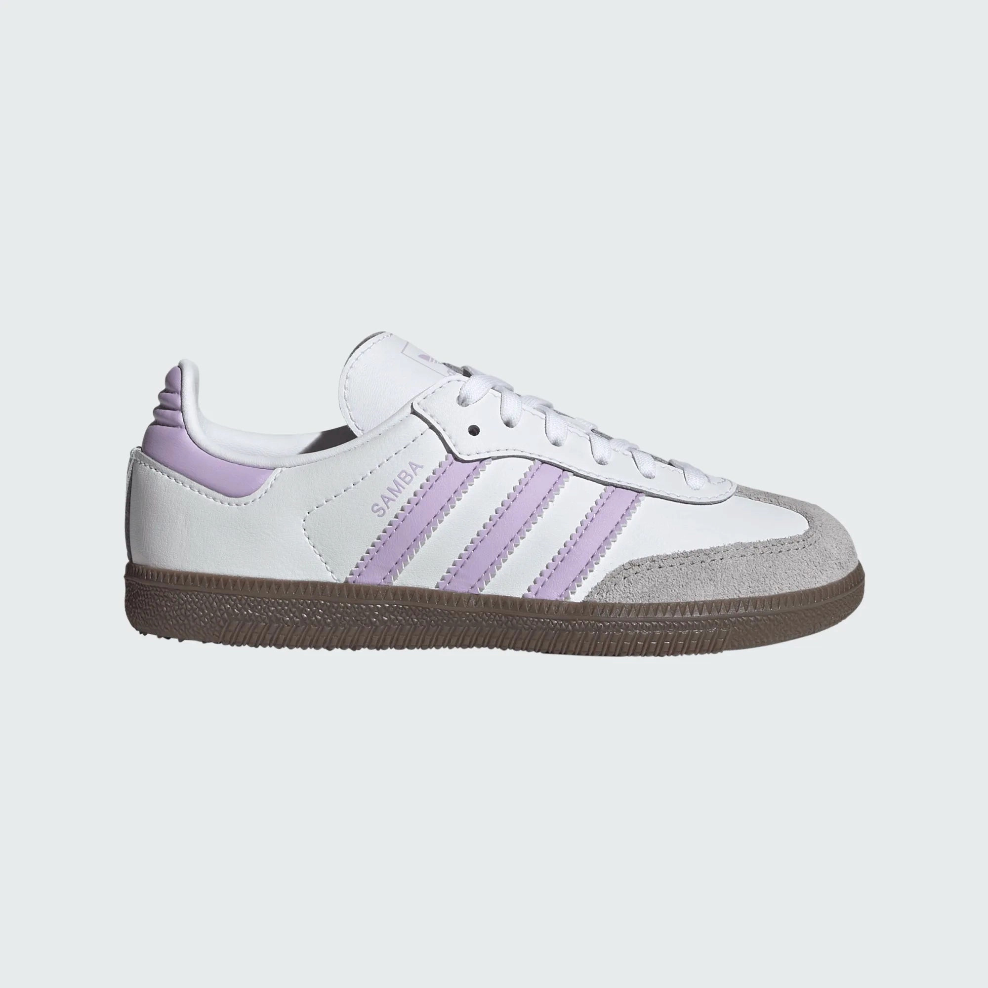 Mbappe Soccer Cleats preschool adidas samba og (white/lavender)