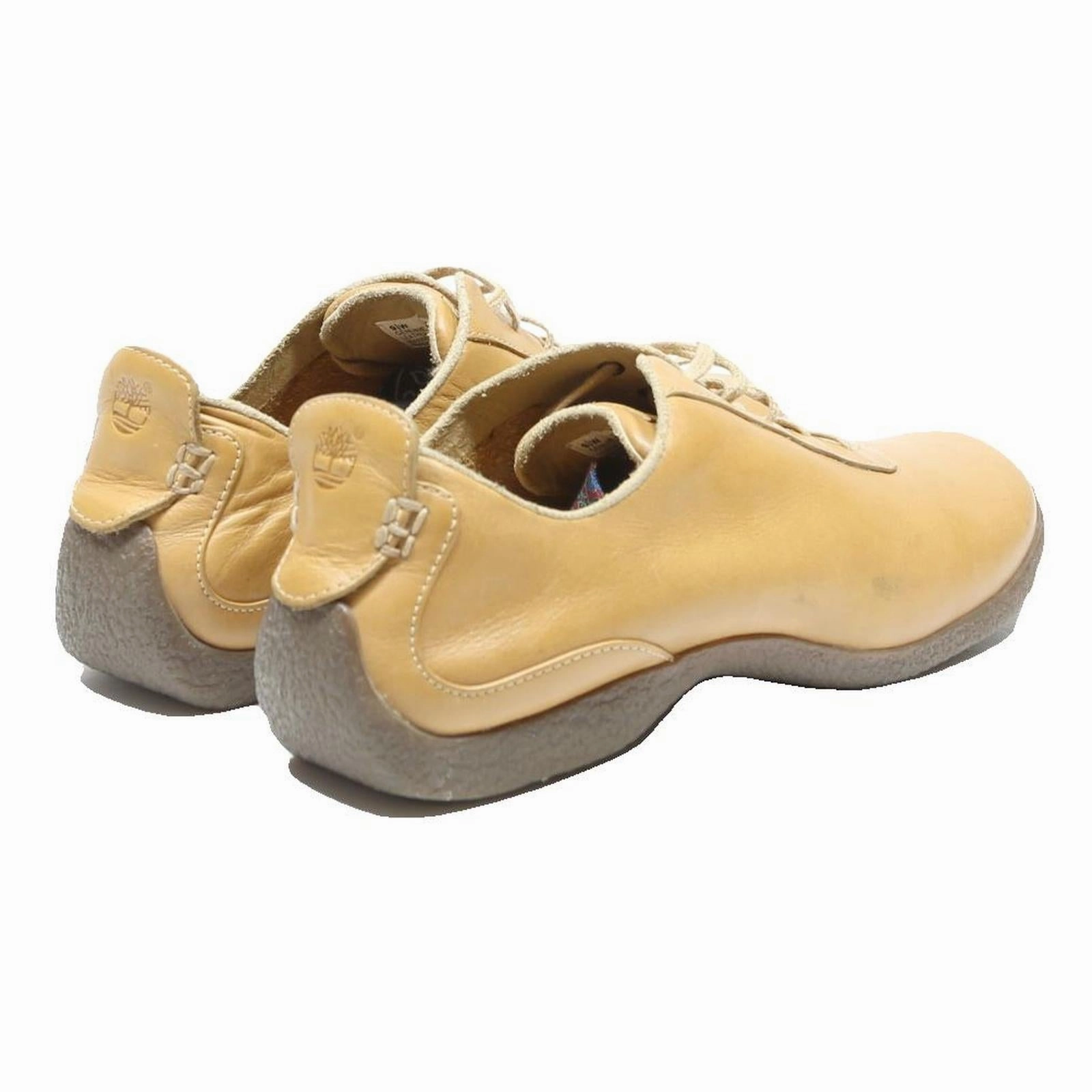 TIMBERLAND Mens Casual Leather Shoes Beige UK 9.5 Comfortable Lightweight Canvas Shoes Oxfords