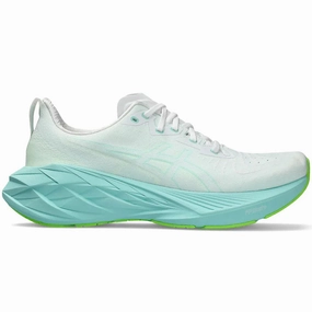 Men's Asics Novablast 4, White/Illuminate Mint, 15 D Medium Asics Shoes Gel Kayano 30