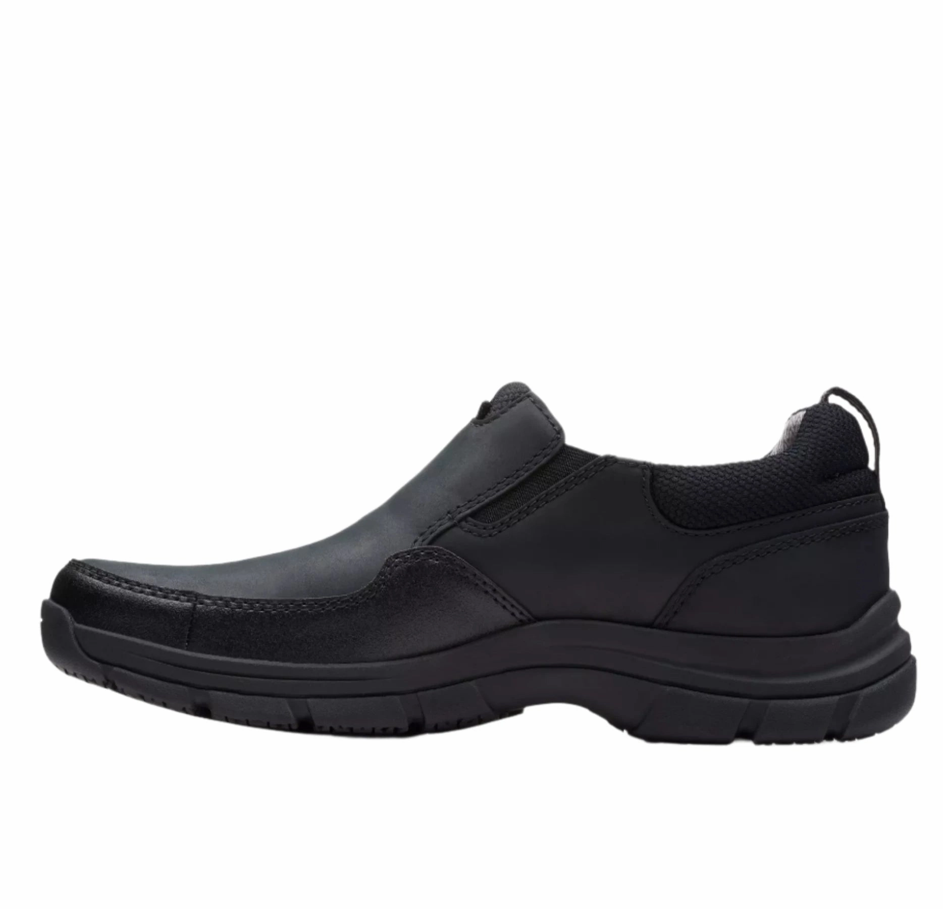 Nortiv 8 Hiking Clarks Men's Walpath Waterproof Step Slip-On - Black