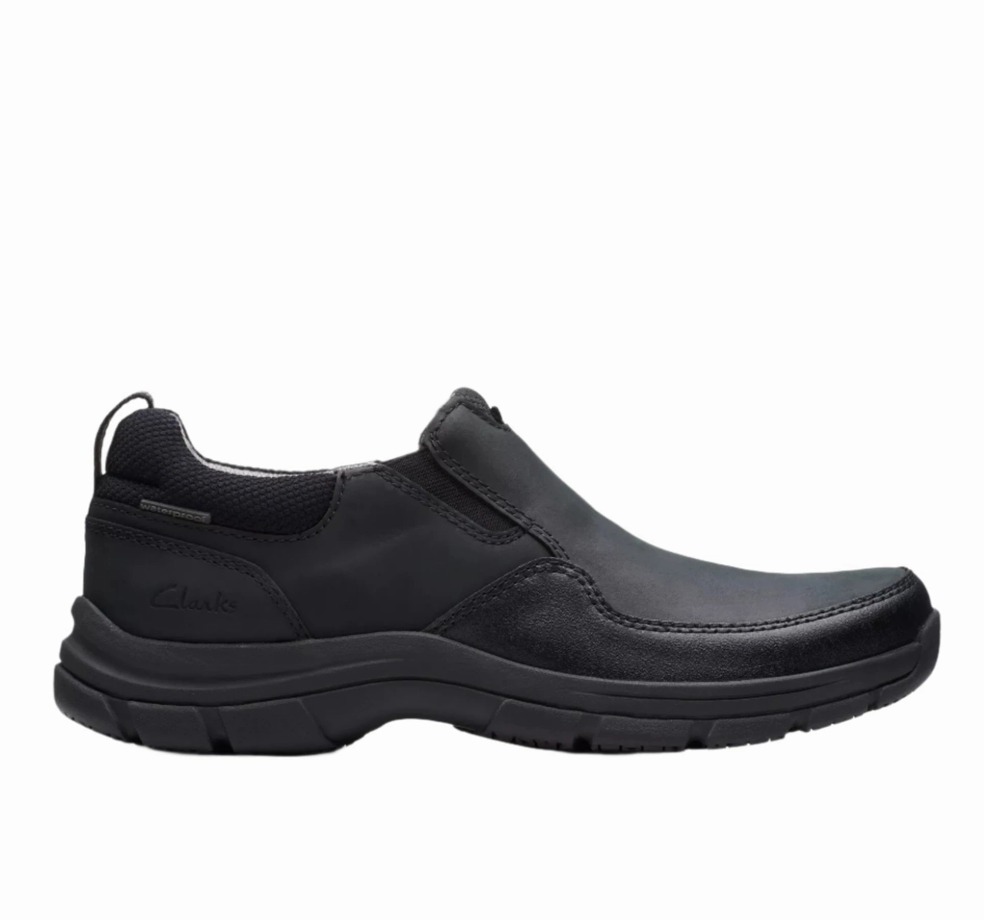 Slip-on Shoe Clarks Men's Walpath Waterproof Step Slip-On - Black