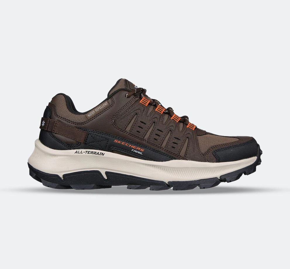 Men's Wide Fit Skechers 237501 Equalizer 5.0 Trail-Solix Walking Sneakers - Brown/Orange Trail Running Shoes 510