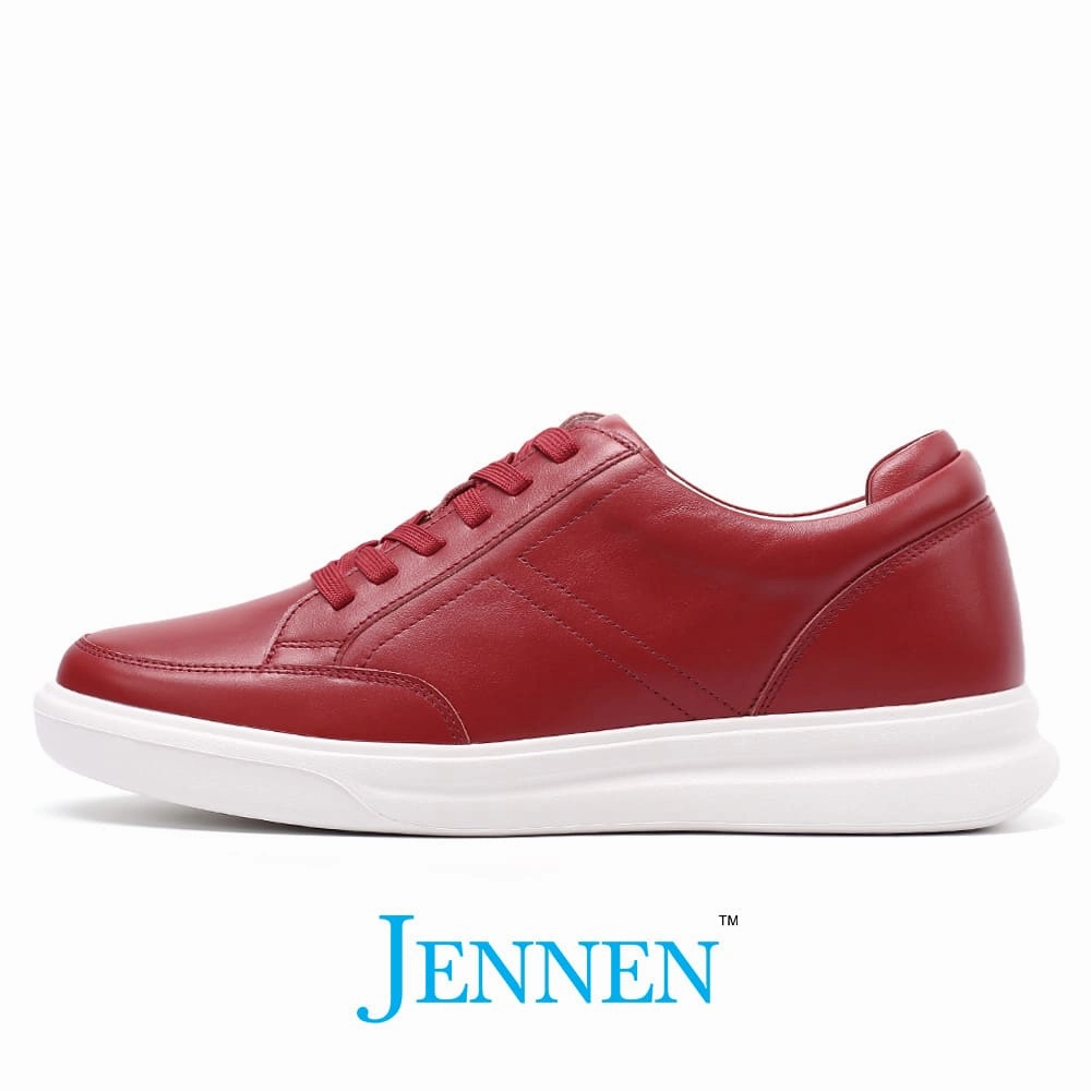 Work Shoes Sneakers Mr. Federer 7cm | 2.8 inches Red Trendy Height Lifting Sneakers