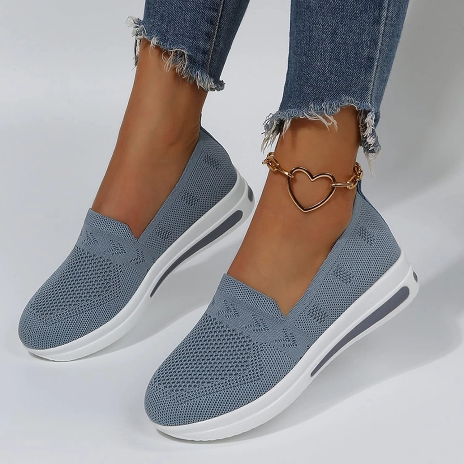 Orthopedic Shoes for Women Slip on Sneakers Comfort Non Slip Work Sneakers Woven Arch Support Breathable Walking Shoes Latest Sneakers