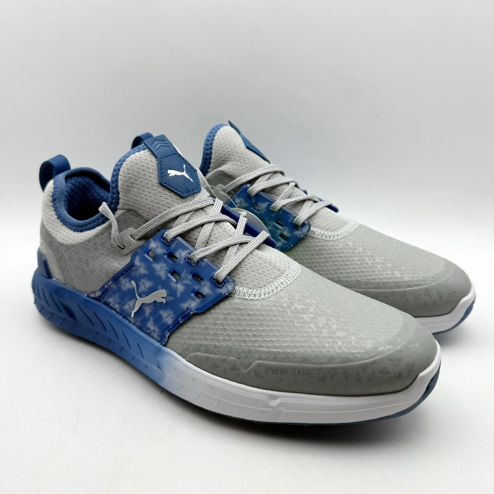 Puma Mens Ignite Pollination Golf Sneakers US 9 M EU 42 Blue Grey Athletic NWOB Free Golf Nn Golf
