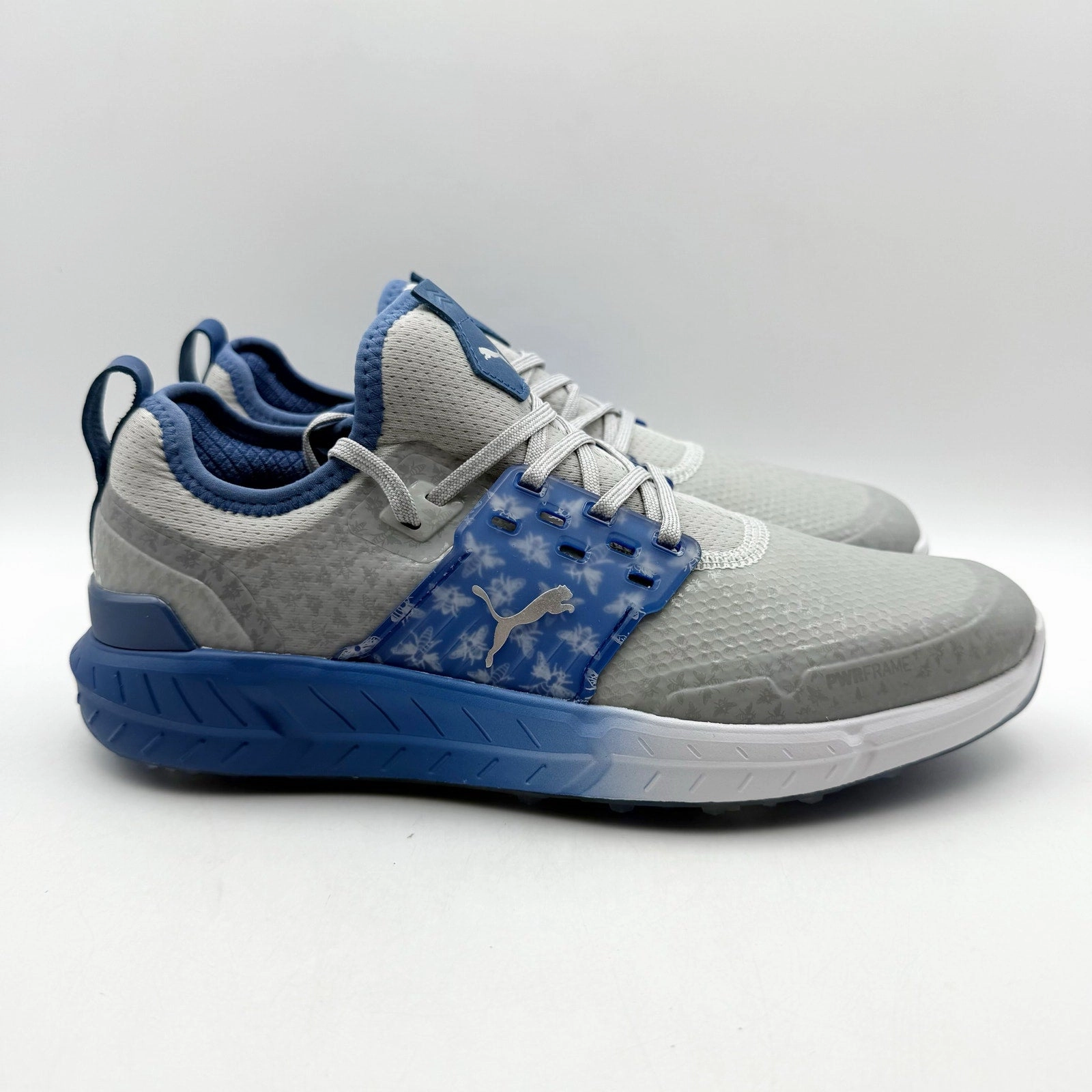 Puma Mens Ignite Pollination Golf Sneakers US 9 M EU 42 Blue Grey Athletic NWOB With Arch Support Golf