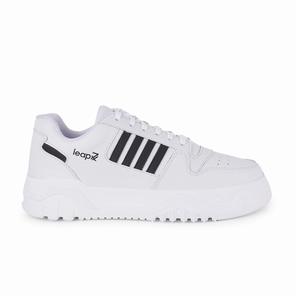 Leap7x Casual White Lacing Sneakers For Men JAXER-1E By Liberty Triple Sneakers