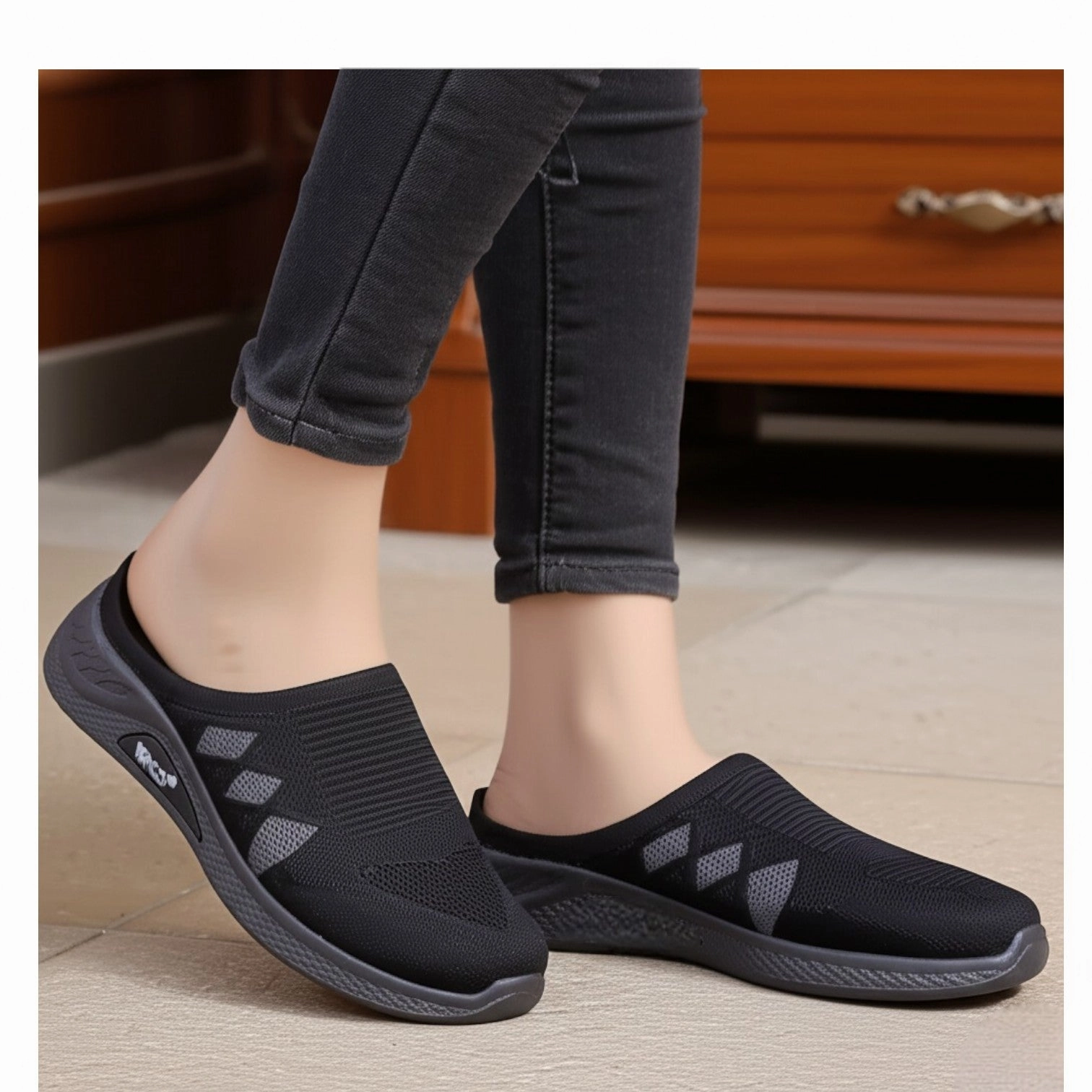 QC2437 open back Yellow Lace Up Shoes