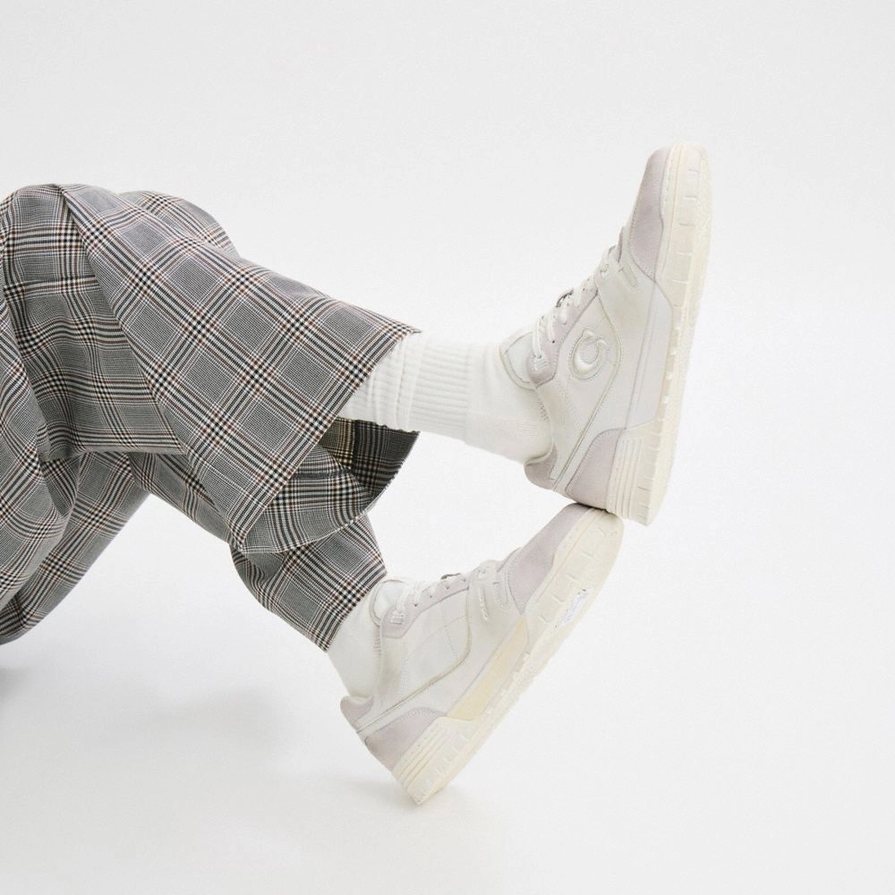 Coach Soho Sneaker In Distressed Leather Glacier White K-too Everwear Corporation Can Manufacture Mountain Climbing Shoes