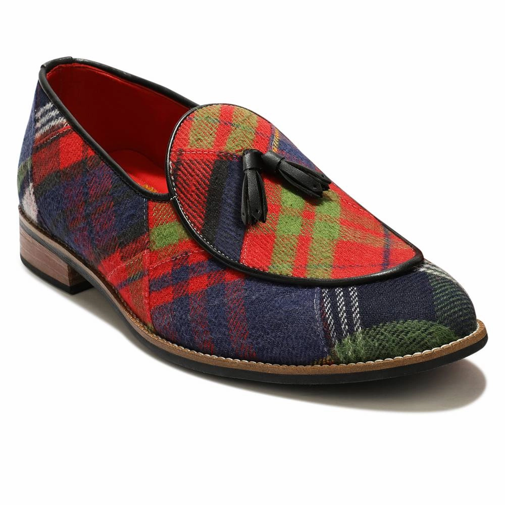 Red Tartans Slip_on for Men (discontinued) Slip Ons Slip Ons Slip Ons Slip Ons Slip On