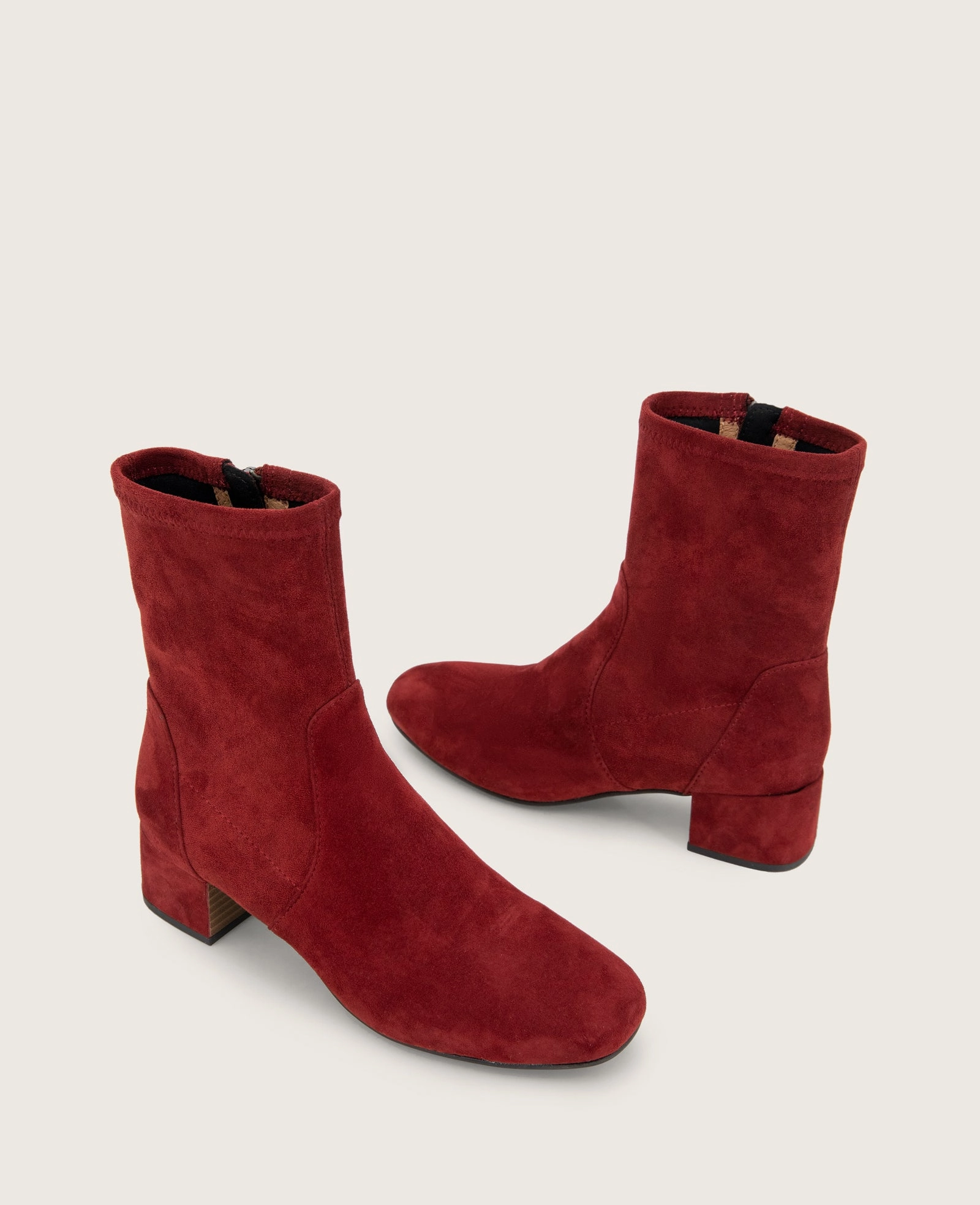 Round Toe Lace Up Shoes GENTLE SOULS - Ella Micro Suede Stretch Bootie