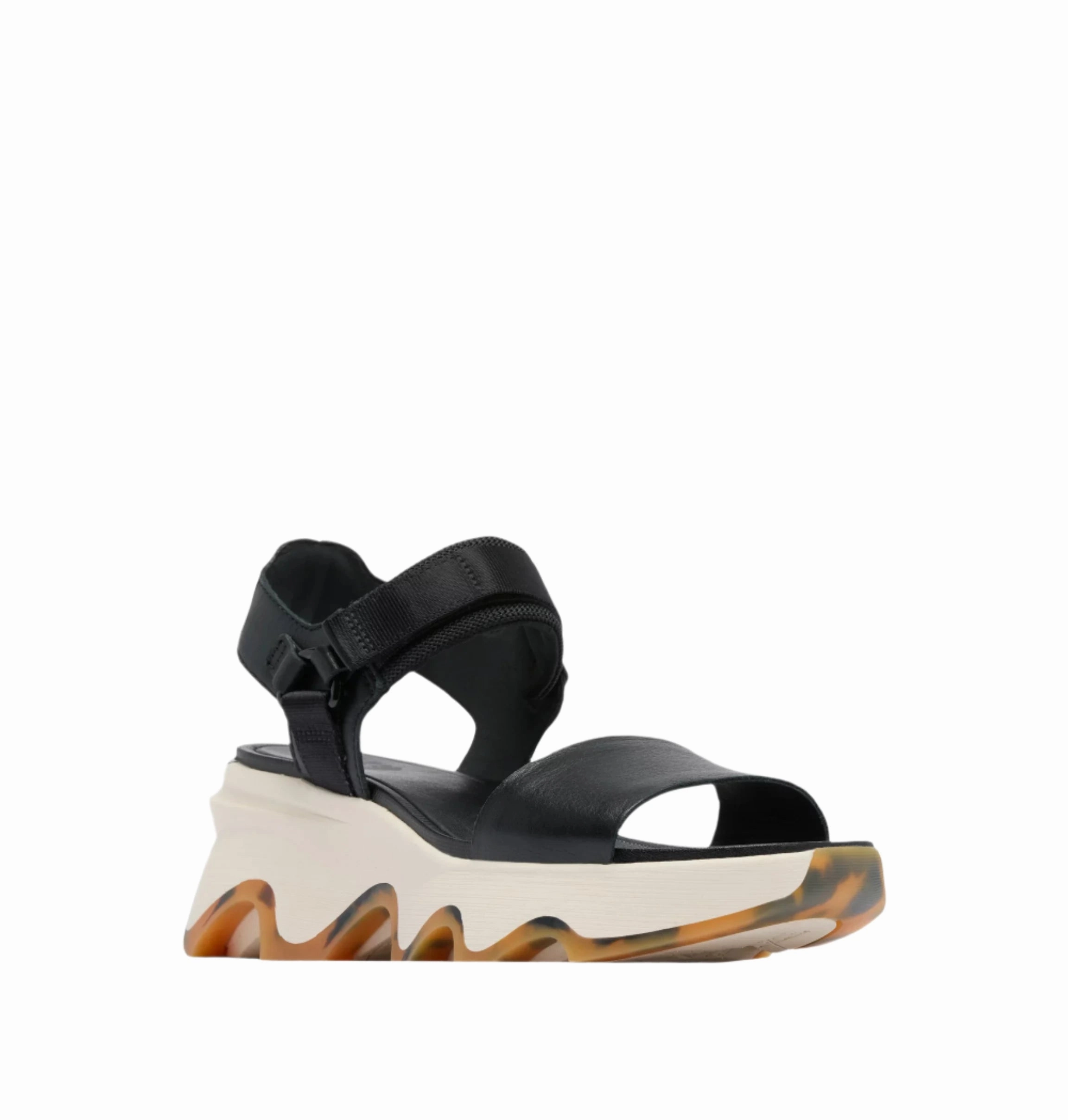 Sandals Compare Sorel Women's Kinetic Y-Strap Wedge Sandal - Black