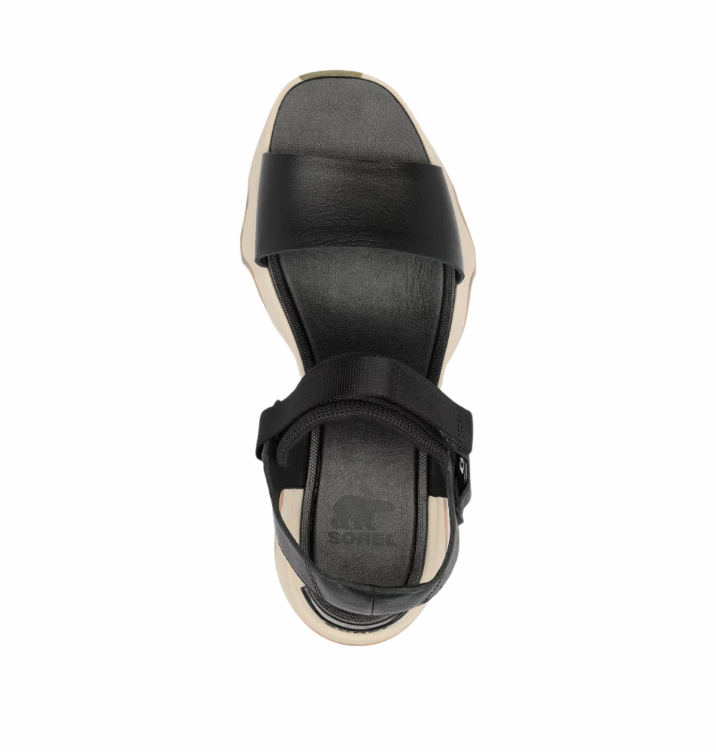 Sorel Women's Kinetic Y-Strap Wedge Sandal - Black Sandals Jamaica Negril
