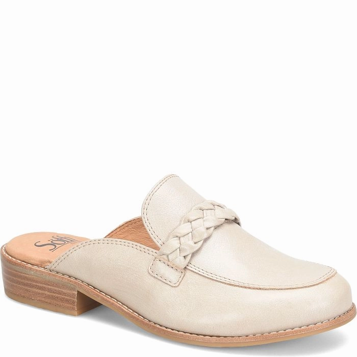 NELLS LIGHT TAUPE Leather Flatform Loafers