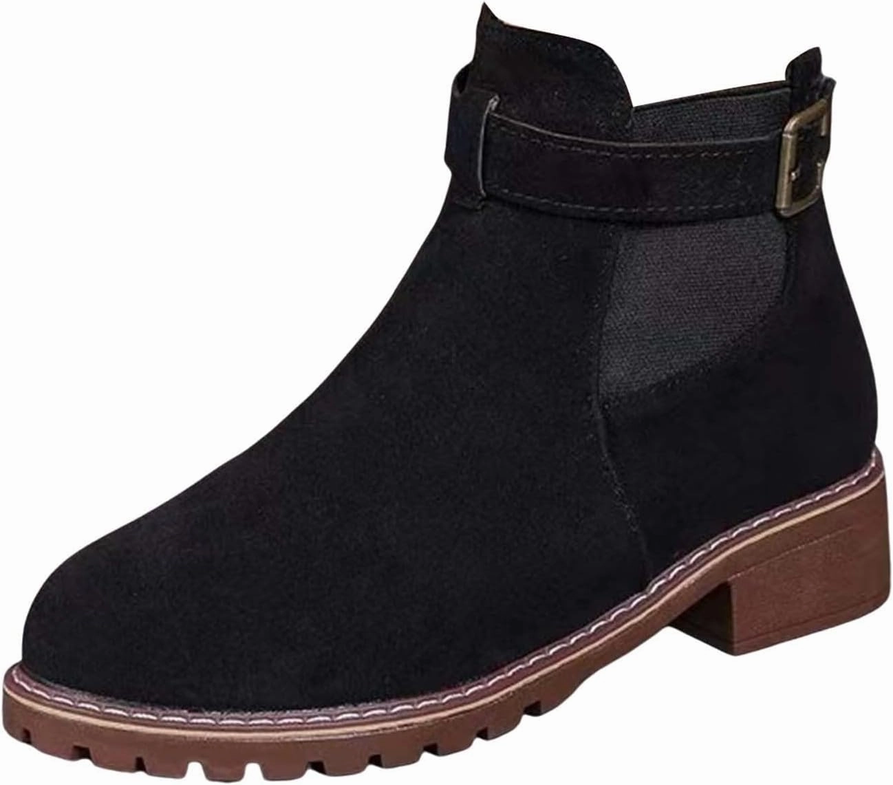 Over The Knee Boots Sale Womens Chunky Heel Booties And Boots Boots Breathable Fashion Round Head Chunky Heel Women's Boots for Women Heel Chunky