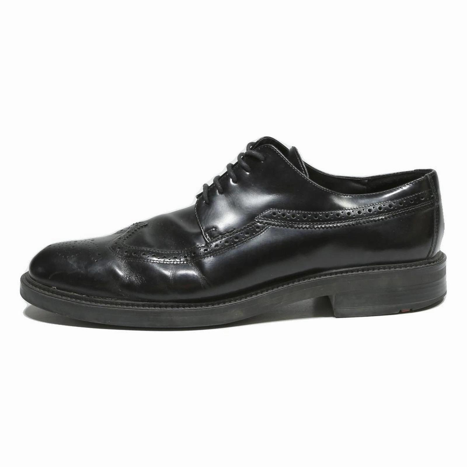LLOYD Mens Brogue Leather Black Shoes UK 12.5 Classic Dress Formal Wendys Oxford Al