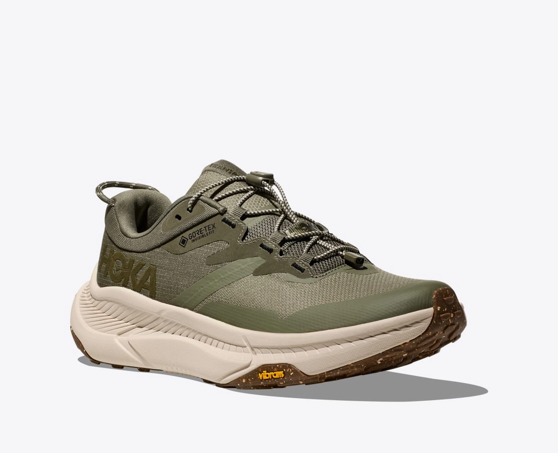 Beeswax To Waterproof Shoes Men's HOKA Transport GTX Everyday Shoe in Slate | Oat Milk