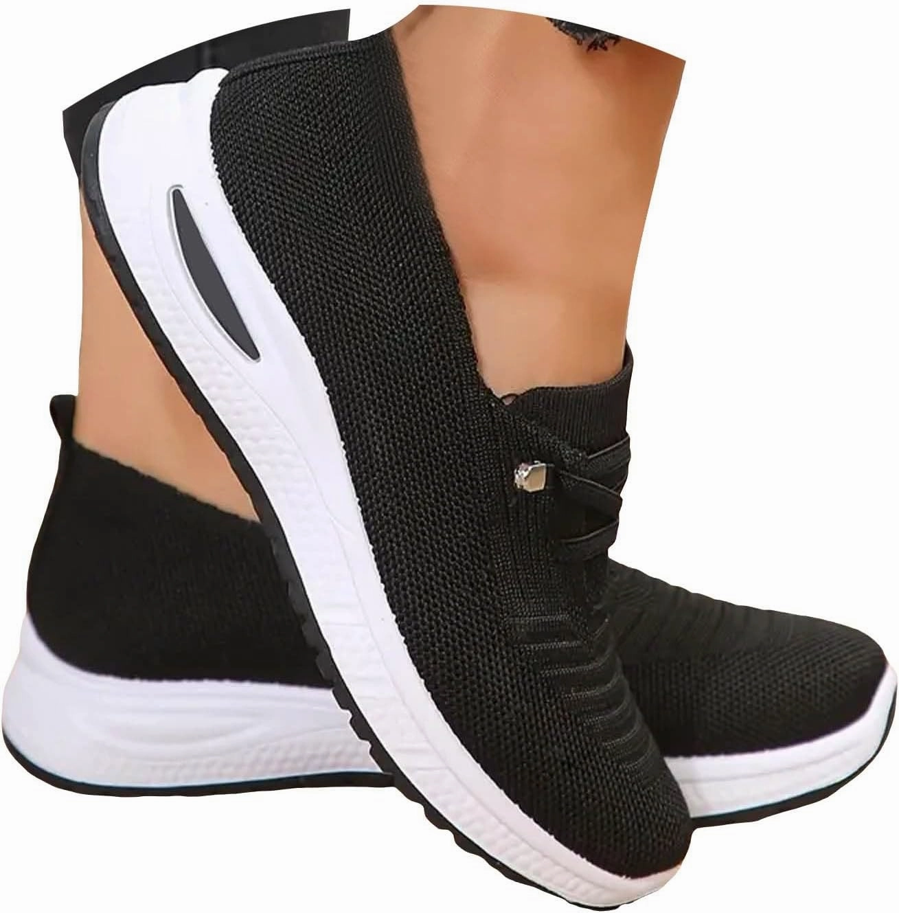 Women's Soft Sole Mesh Comfort Orthopedic Shoes, Walking Shoes Women Arch Support Breathable Mesh Tennis Shoe Slip On Orthopedic Sneakers Non Slip Best Walking Shoe Lace Sneakers