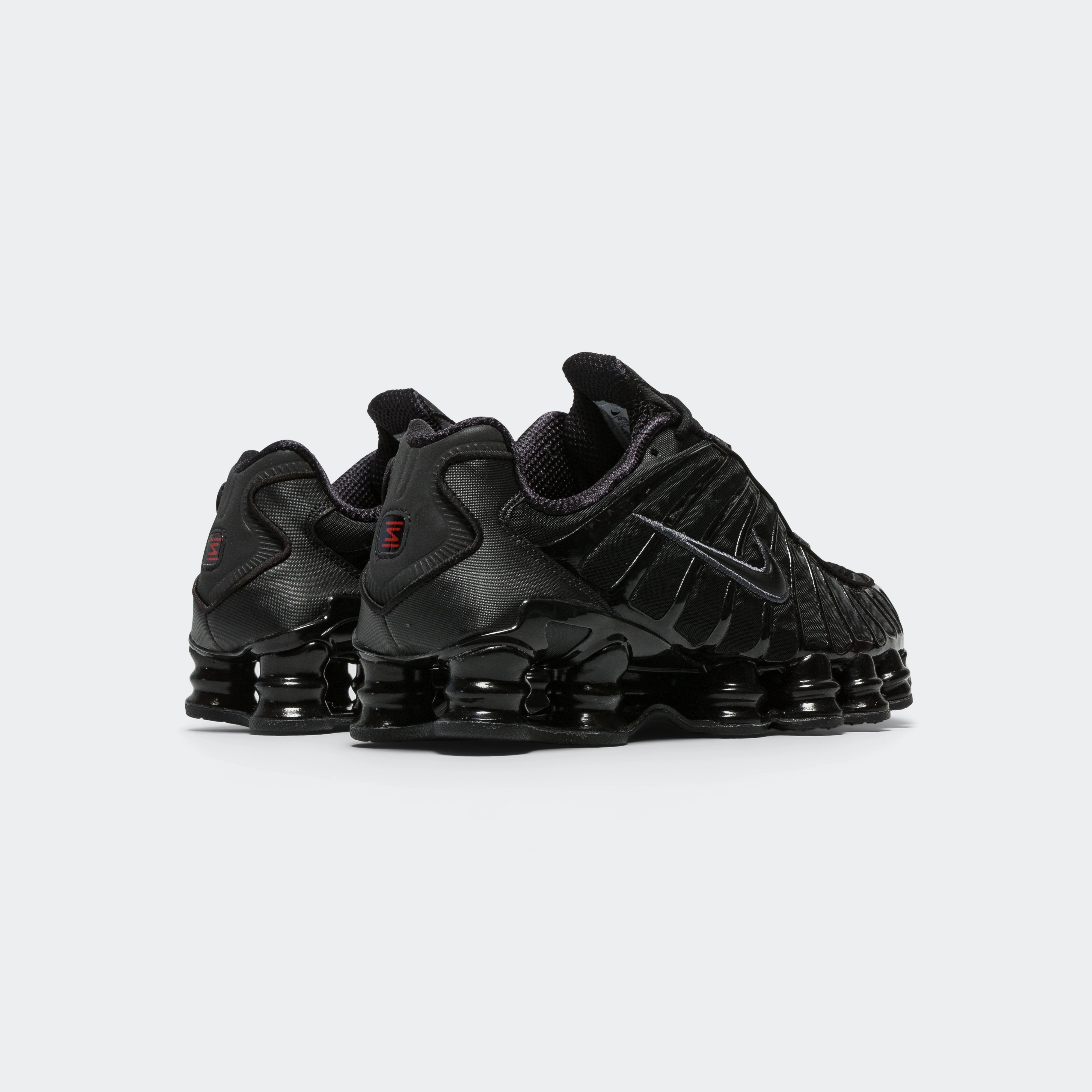 Womens Shox TL - Black/Black-Metallic Hematite-Max Orange Nike Flex Run Running Shoes