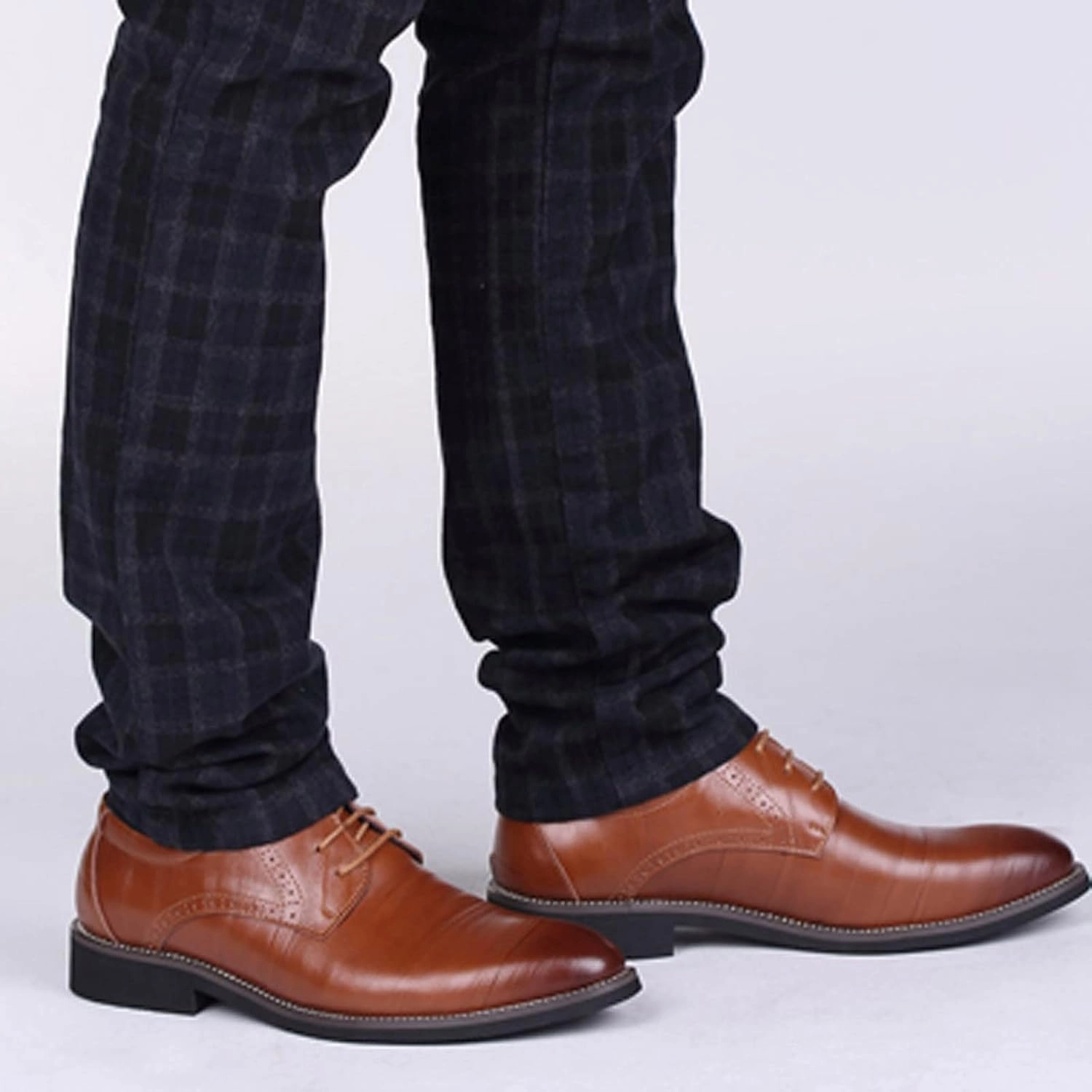 Camo Cowgirl Boots Men's Semi Formal Dress Shoes Classical Style Shoes for Men Slip On PU Leather Low Rubber Sole Blue Oxford Shoes Men