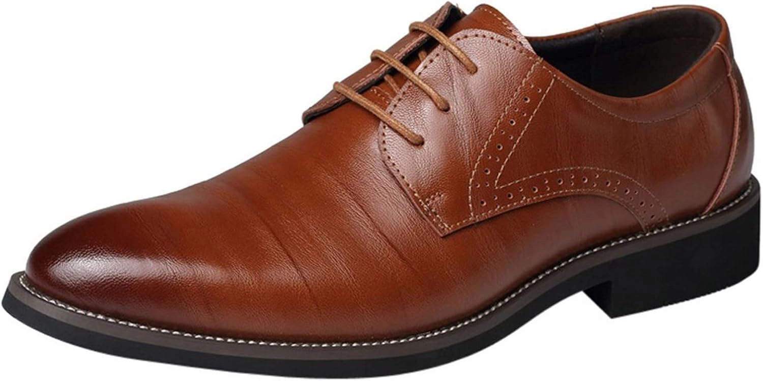 Men's Semi Formal Dress Shoes Classical Style Shoes for Men Slip On PU Leather Low Rubber Sole Blue Oxford Shoes Men Carhartt Work Boots