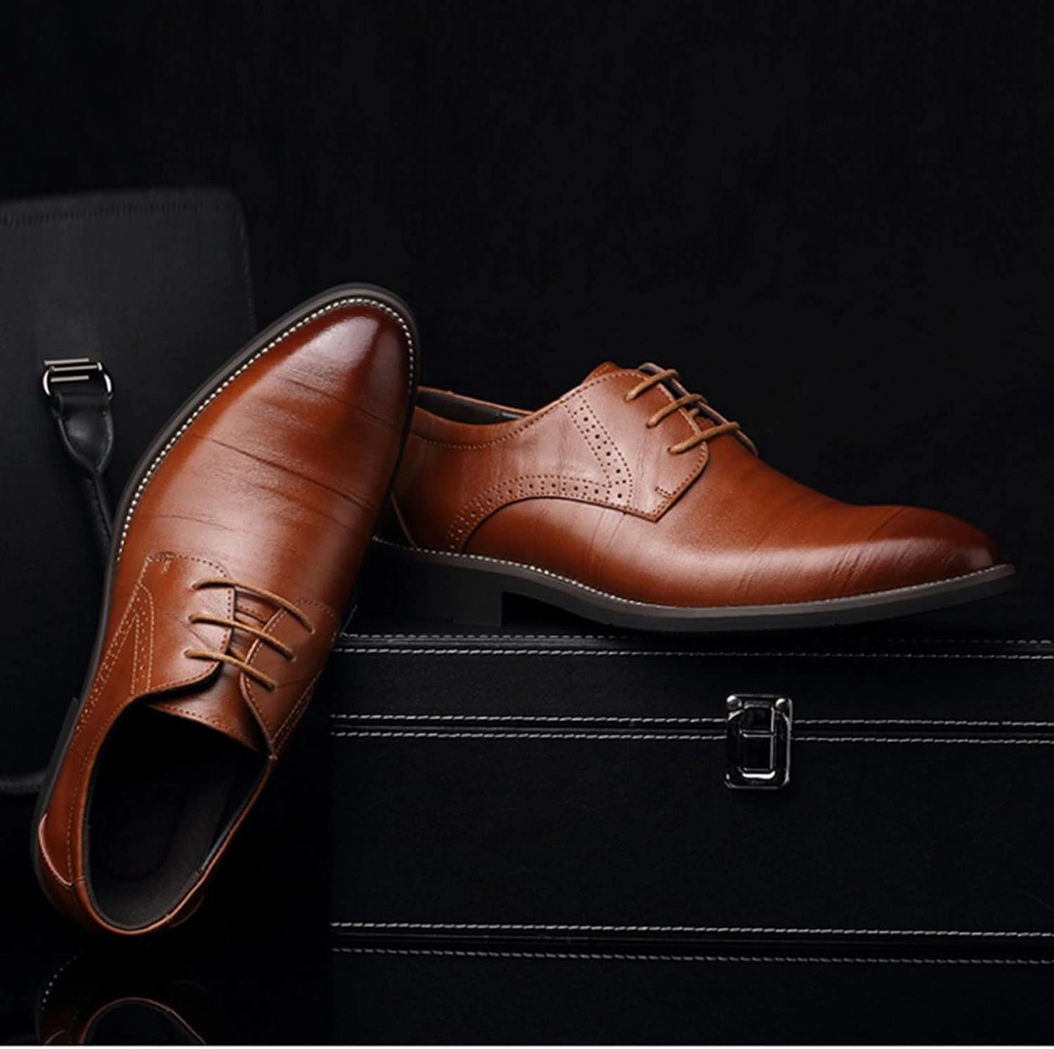 Men's Semi Formal Dress Shoes Classical Style Shoes for Men Slip On PU Leather Low Rubber Sole Blue Oxford Shoes Men Georgia Mud Dog Boots