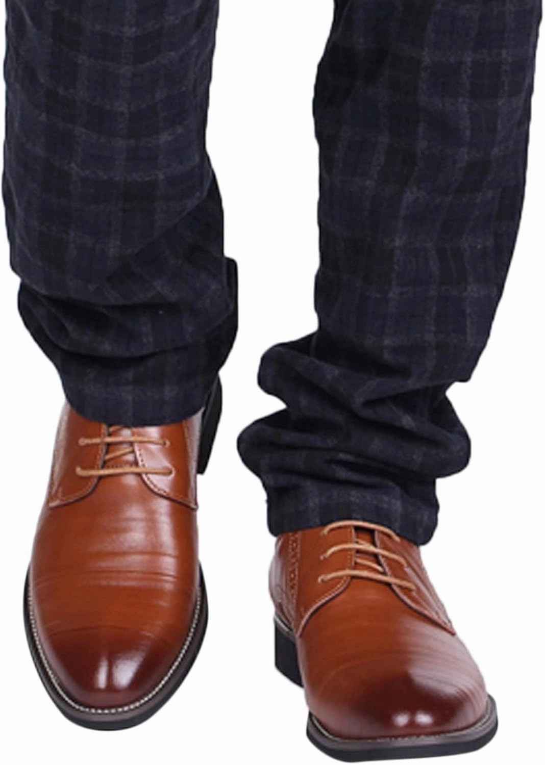 Men's Semi Formal Dress Shoes Classical Style Shoes for Men Slip On PU Leather Low Rubber Sole Blue Oxford Shoes Men Skateboard Boots