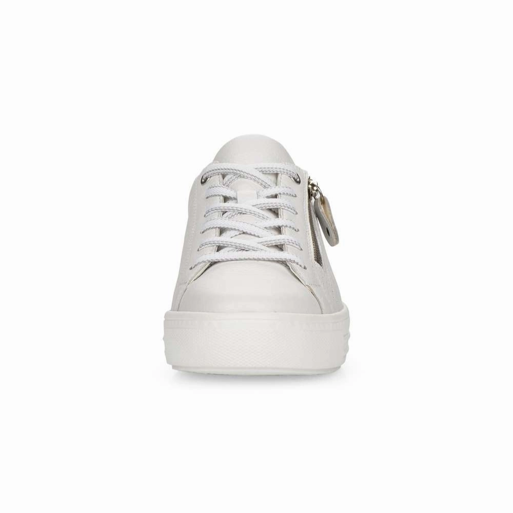 Rieker Alina 16 White/Ice Leather Sneaker (Women's) Master P Sneakers