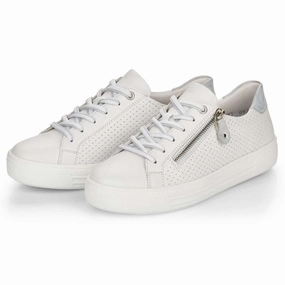 Sneakers 4 Rieker Alina 16 White/Ice Leather Sneaker (Women's)