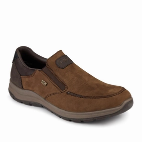 Rieker Extra-Wide Leather Slip-On Shoes - RKR42515 / 327 829 - Brown Best Breathable Waterproof Shoes