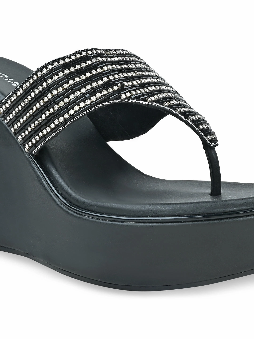 High Heel Outfits Rocia By Regal Black Women Diamond Encrusted High Platform