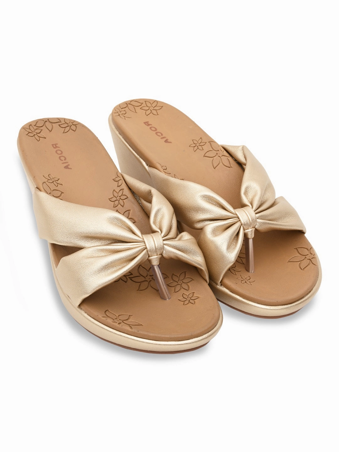 White Heel Boots Rocia By Regal Gold Women Casual Knotted Platforms